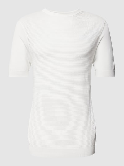 Antony Morato Regular fit T-shirt met structuurmotief Offwhite - 2