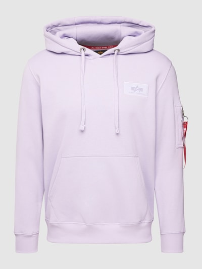 Alpha Industries Hoodie met labelpatch Lila - 2