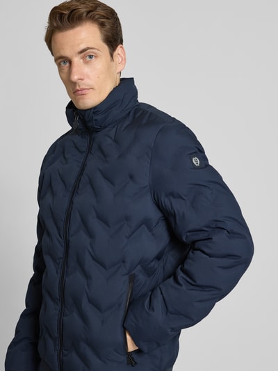 Lerros Regular fit gewatteerd jack met ritszakken Donkerblauw - 3