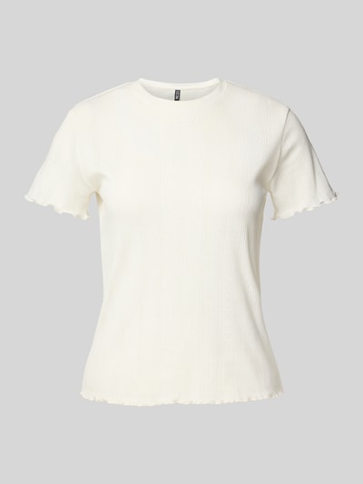 Pieces Regular fit T-shirt van katoenmix, model 'FIA' Wit - 2