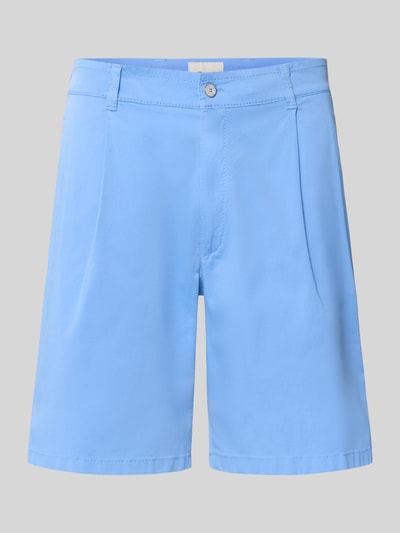 Produktfoto, Relaxed Fit Bermuda aus Baumwoll-Mix Modell 'TINO' von Brax in Unifarben, Gürtelschlaufen, Knopf, Reißverschluss, seitliche Eingrifftaschen.
