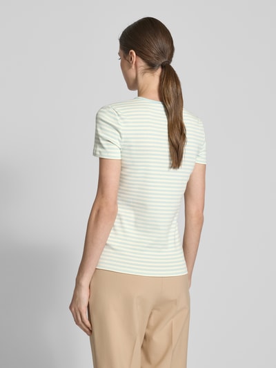 Lauren Ralph Lauren T-shirt met geribde ronde hals Marineblauw - 5