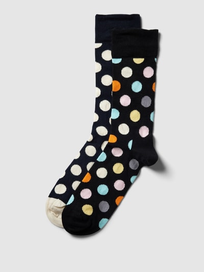 Happy Socks Sokken met all-over motief, model 'Classic Big Dot' Zwart - 1