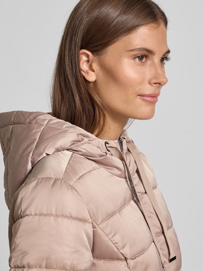 monari Regular fit gewatteerd lange jas met tunnelkoord Lichtbruin - 3