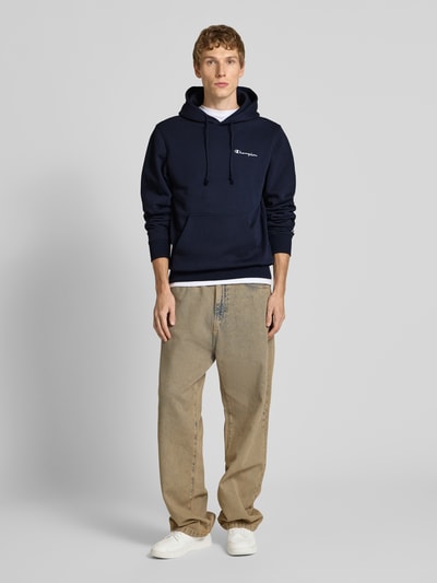 CHAMPION Bluza z kapturem z wyhaftowanym logo Granatowy 1