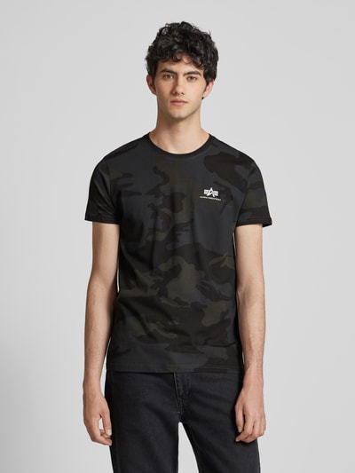 Alpha Industries T-shirt met labelprint Zwart - 4