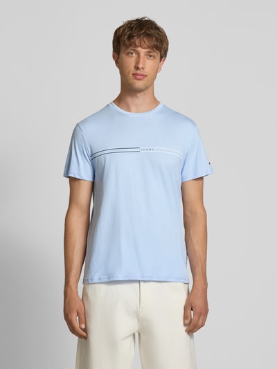 Tommy Jeans Regular Fit T-Shirt aus reiner Baumwolle Hellblau 4