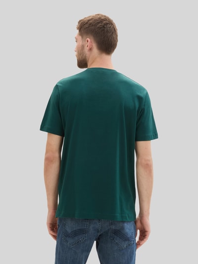 Tom Tailor męski t-shirt o kroju regular fit z czystej bawełny Ciemnozielony 5