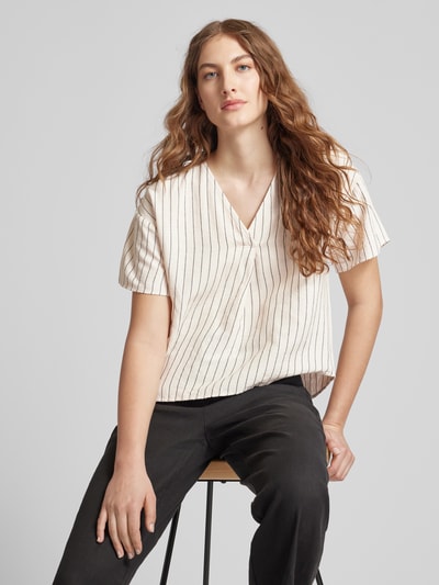 Vila Blusenshirt mit Streifenmuster Modell 'PRISILLA' Offwhite 3