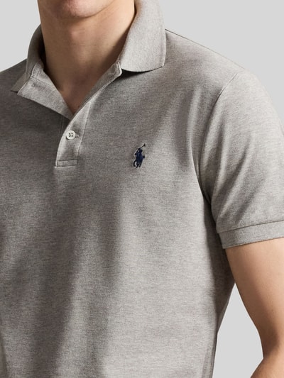 Polo Ralph Lauren regular fit poloshirt van katoenmix Lichtgrijs gemêleerd - 3