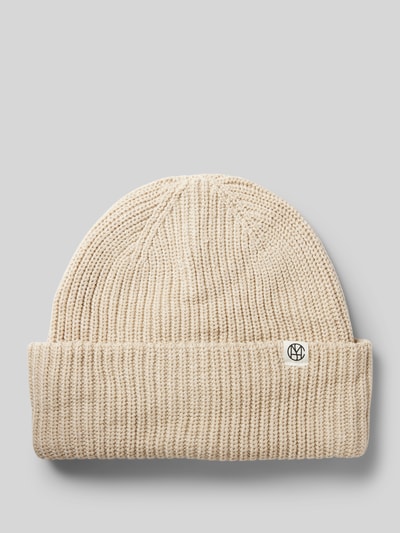 MSCH Copenhagen Beanie met logopatch, model 'Galline Rachelle' Beige - 1