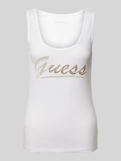 Guess Tanktop met strass-steentjes Wit - 2