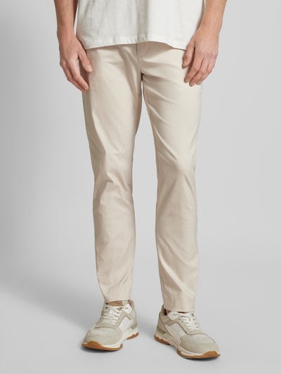 CK Calvin Klein Tapered fit broek met labeldetail, model 'TECH' Zand - 4