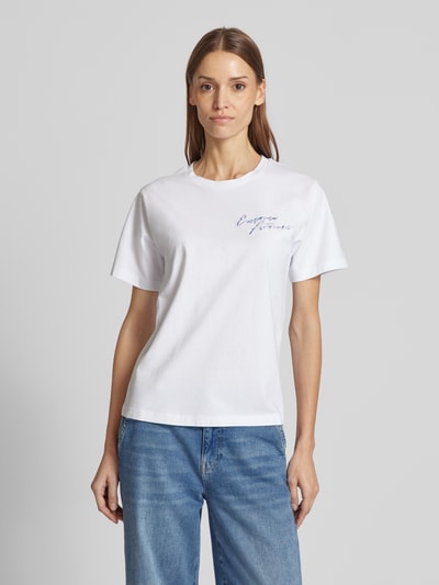 Emporio Armani T-Shirt mit Label-Print Weiss 4