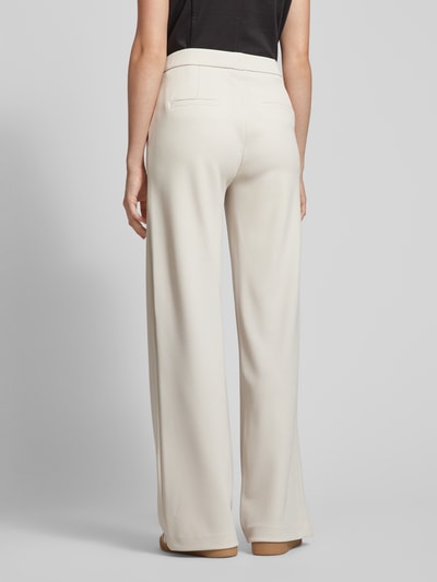 Raffaello Rossi Wide fit stoffen broek met elastische band Offwhite - 5