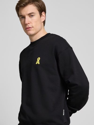 Armedangels Sweatshirt mit Label-Stitching Modell 'EMAAL' Black 3