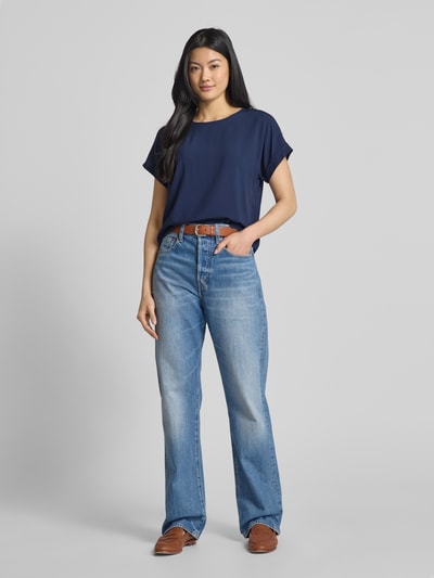 Christian Berg Woman Blusenshirt aus Viskose mit Rundhalsausschnitt Dunkelblau 1