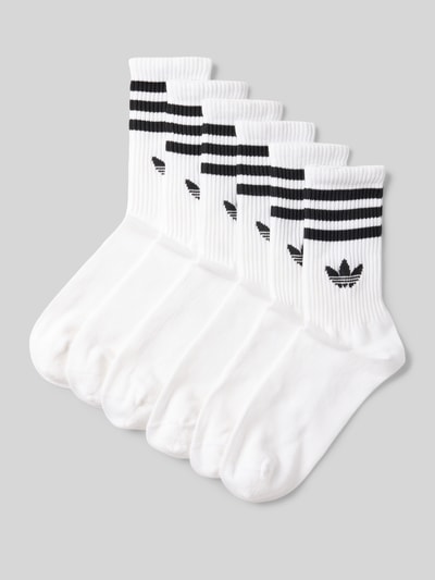 adidas Originals Skarpety z wyhaftowanym logo w zestawie 6 szt. model ‘Crew’ Biały 1