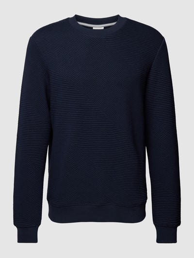 s.Oliver RED LABEL Gebreide pullover in gestructureerd design Donkerblauw - 2