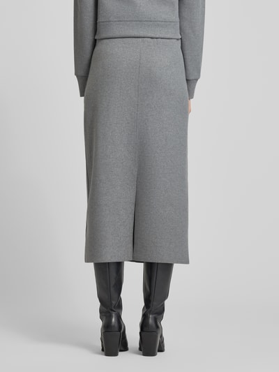 OPUS Spódnica midi z dodatkiem wiskozy model ‘Rudila’ Jasnoszary 5