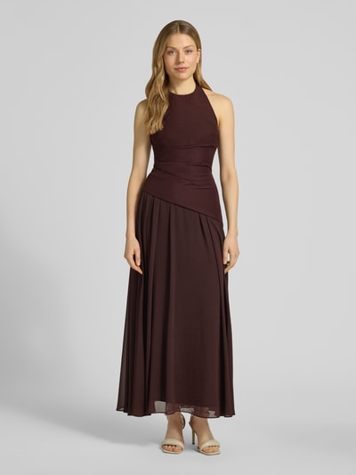 Forever New Maxikleid mit Rundhalsausschnitt Modell 'Elise' Dunkelbraun 4