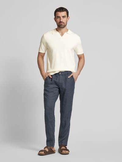 SELECTED HOMME Poloshirt met V-hals, model 'TELLER' Zand - 1