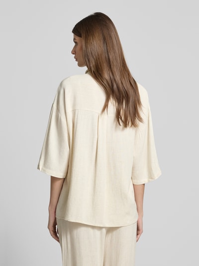 moves Bluse aus Viskose-Leinen-Mix Modell 'Elise' Beige 5