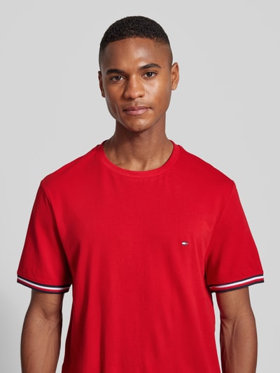 Tommy Hilfiger T-Shirt mit Label-Stitching Rot 3