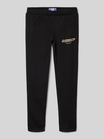 Jack & Jones Regular Fit Sweatpants mit Label-Print Modell 'KARL' Black 1