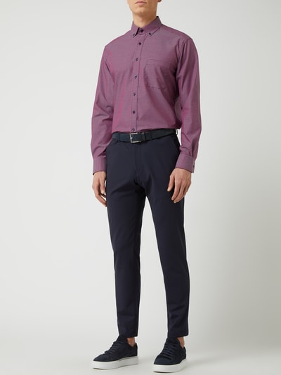 s.Oliver BLACK LABEL Pantalon met scheerwol  Marineblauw - 1