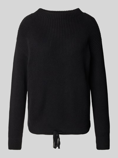 Jake*s Casual Oversized Strickpullover aus Viskose Black 1