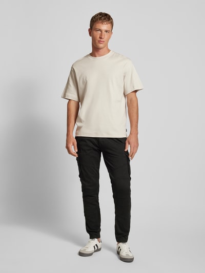 Alpha Industries Tapered fit cargobroek met klepzakken, model 'COMBAT PANT' Zwart - 1