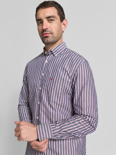 Fynch-Hatton Slim Fit Freizeithemd mit Button-Down-Kragen Aubergine 3