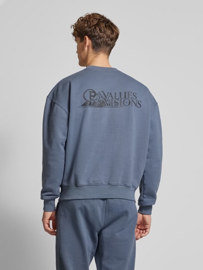 Pegador Sweatshirt mit Label-Print Bleu 5