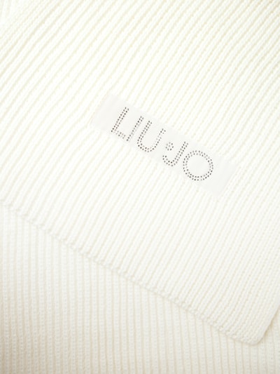 Liu Jo White Schal mit Label-Detail Modell 'chairpa' Offwhite 2