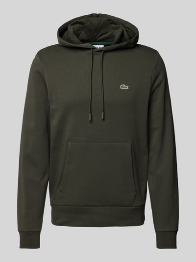 Lacoste Regular Fit Hoodie mit Baumwolle Oliv 2