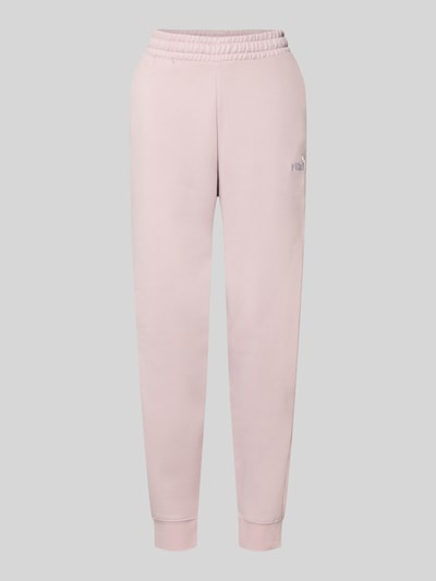Produktfoto, Sweatpants mit Label-Stitching und elastischem Bund van PUMA in lichtroze katoenmix, relaxed fit, Dames, binnenbeenlengte maat S 74 cm