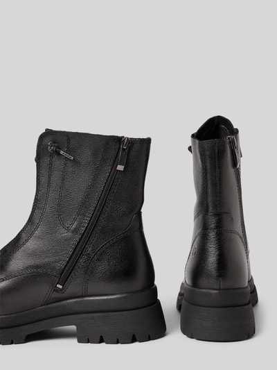 Tamaris Schnürstiefel aus Leder-Mix Black 2