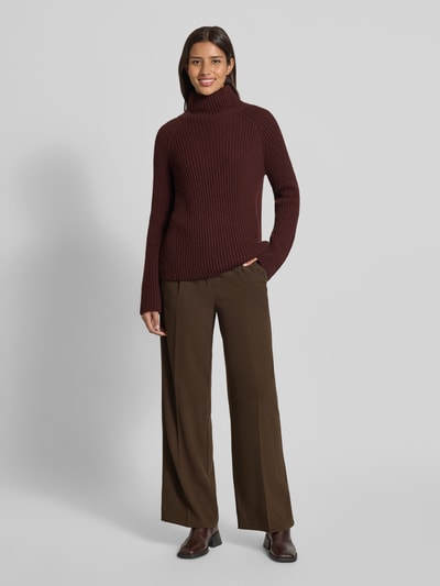 Selected Femme Loose Fit Bundfaltenhose mit seitliche Eingrifftaschen Modell 'TINNI' Dunkelbraun 1