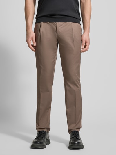 HUGO Regular Fit Schmale Hose aus Baumwoll-Mix Modell 'GETLIN' Hellbraun 4