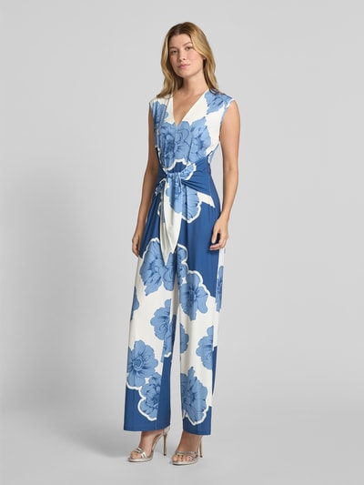 Oui Jumpsuit met knoopdetail Lichtblauw - 1