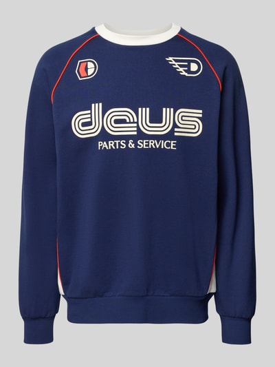 DEUS EX MACHINA Sweatshirt mit Label-Print Modell 'POWER SHIFT CREW' Dunkelblau 2