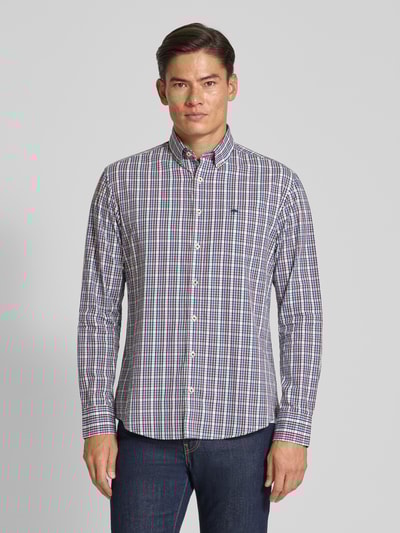 Fynch-Hatton Regular fit vrijetijdsoverhemd met button-downkraag Bordeaux - 4