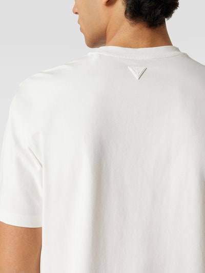 Guess T-Shirt mit Label-Print Offwhite 3