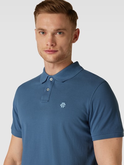 MCNEAL Poloshirt met labelstitching Jeansblauw - 3