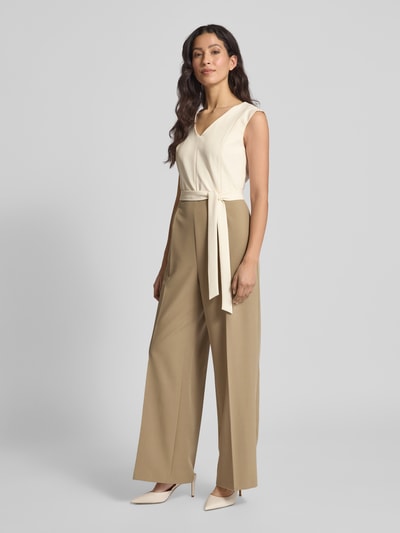 s.Oliver BLACK LABEL Shaped Fit Jumpsuit mit Teilungsnähten Khaki 1