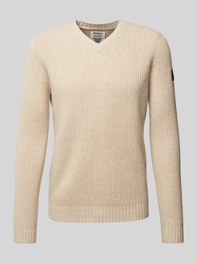 ECOALF Gebreide pullover met V-hals, model 'BOJALF' Offwhite - 2