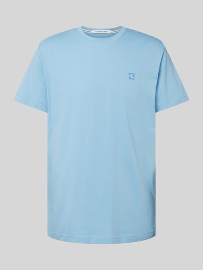 Calvin Klein Jeans T-shirt met labelbadge, model 'CK EMBRO' Lichtblauw - 2
