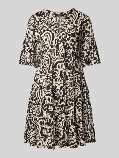 Weekend Max Mara Sukienka o długości do kolan z kołnierzem z lamówką model ‘ELY’ Czarny 2