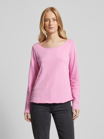 Marc O'Polo Denim Longsleeve mit U-Boot-Ausschnitt Rosa 4